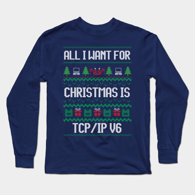 Funny Ugly Christmas Computer Programmer T-Shirt for Geek Long Sleeve T-Shirt by mnktee